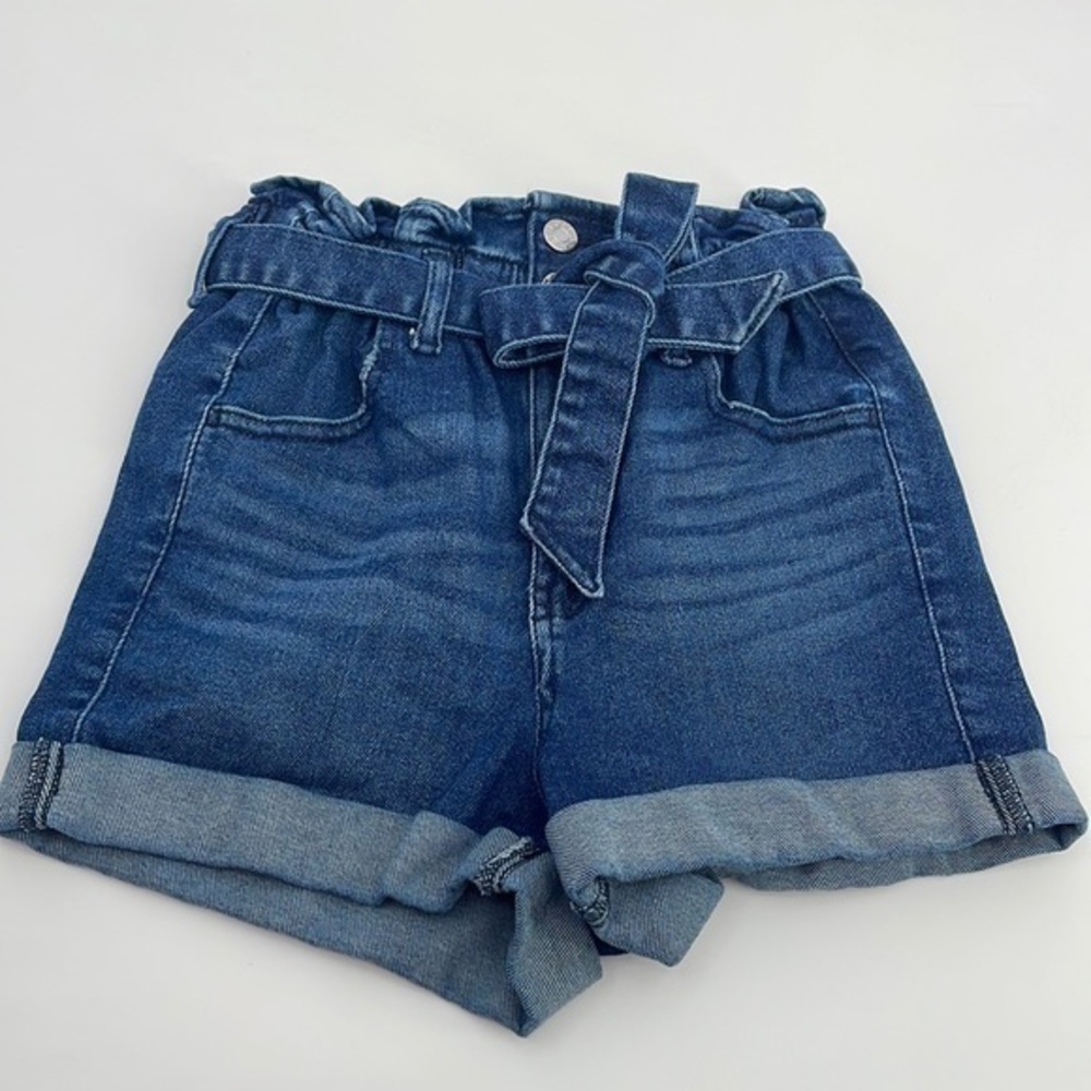 UEC Guess high waisted paper bag denim shorts size 25